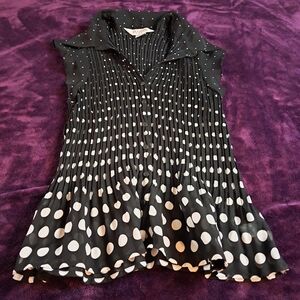 Polkadot Semi Sheer Blouse